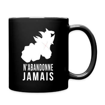 T-shirt sweat mug homme femme sport personnalisé - Mug uni - noir - Droite