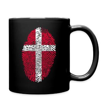 Drapeau du Danemark - Mug uni - noir - Droite