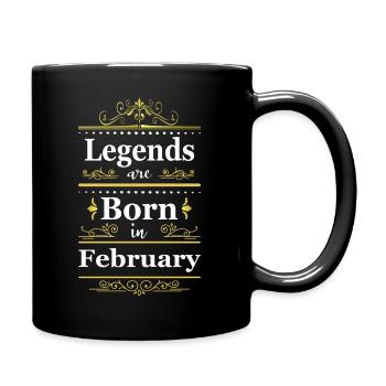 Legenden sind in Februar geboren - Tasse einfarbig - Schwarz - Rechts