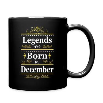 Legenden sind in Dezember geboren - Tasse einfarbig - Schwarz - Rechts