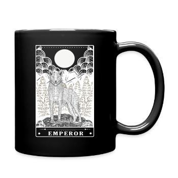 Gothic - The Emperor Tarot Card Design - Full Colour Mug - black - Right