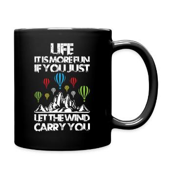 Je n’arrête pas toujours de regarder les montgolfières - Mug uni - noir - Droite