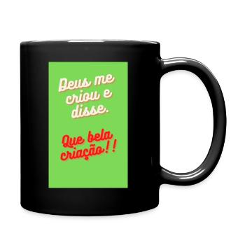 deus creou me e disse ,que bela criação!! - Mug uni - noir - Droite