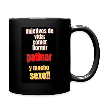 Objetivos da vida. comer,dormir patinet,muito sexo - Mug uni - noir - Droite