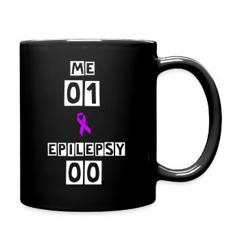 Me: 1, Epilepsy: Nil! - Full Colour Mug - black - Right