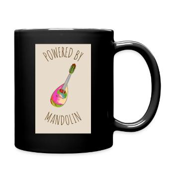 Powered by Mandolin - Tasse einfarbig - Schwarz - Rechts