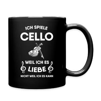 Cello - Tasse einfarbig - Schwarz - Rechts