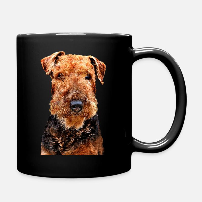 Airedale Terrier - Tasse einfarbig - Schwarz