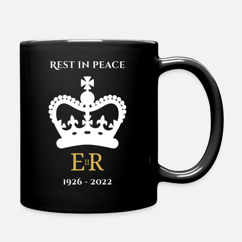Queen Elizabeth II RIP - Full Colour Mug - black