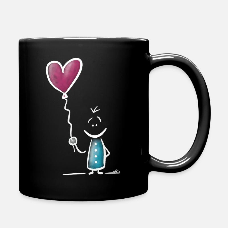 Bride Pink Heart - Full Colour Mug - black