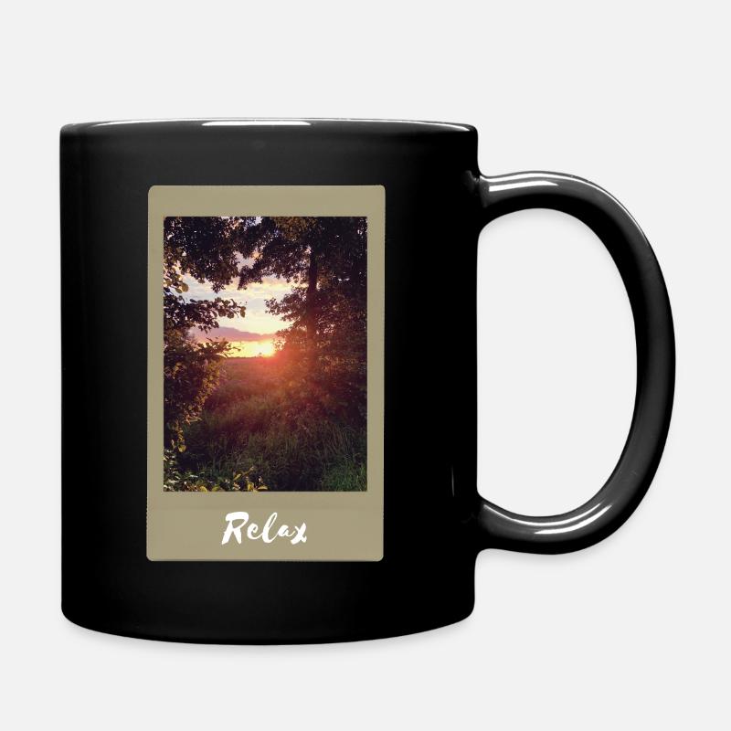 Just Relax - Full Colour Mug - black
