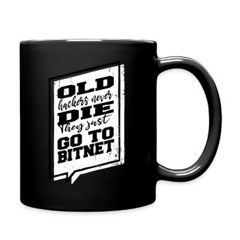 glitch internet jokes encrypt hacker fun humor - Tasse einfarbig - Schwarz - Rechts