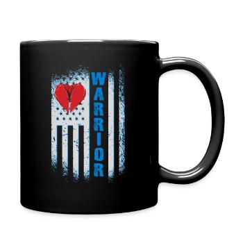 Operation am offenen Herzen Krieger Warrior - Tasse einfarbig - Schwarz - Rechts