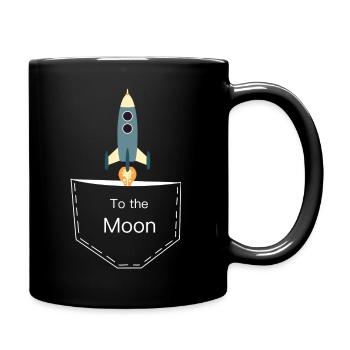To the Moon 2 - Tasse einfarbig - Schwarz - Rechts