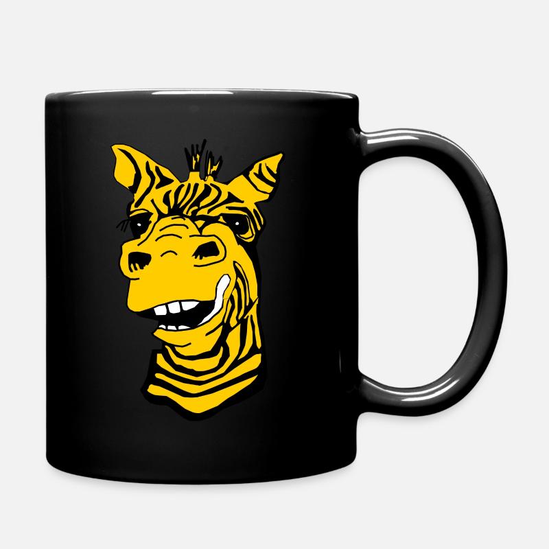 Drôle de girafe jaune - Mug uni - noir