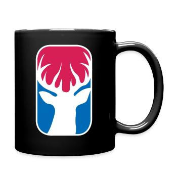 Jäger Lustig Rehbock Hirsch Trophäe Jagd Geschenk - Tasse einfarbig - Schwarz - Rechts