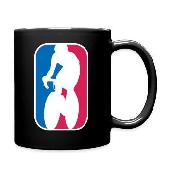 Gravel Bike Logo Rennrad Fahrrad lustige Geschenk - Tasse einfarbig - Schwarz - Rechts