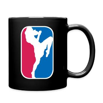 Kampfsport Kämpfer Kickboxen lustige Geschenk - Tasse einfarbig - Schwarz - Rechts