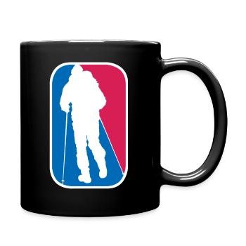 Wandern Bergwanderung Bergsteigen Geschenk - Tasse einfarbig - Schwarz - Rechts