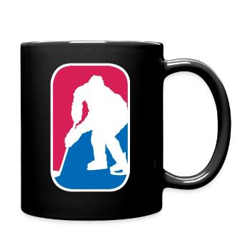 Ice Hockey Eishockey Spieler Logo lustige Geschenk - Tasse einfarbig - Schwarz - Rechts