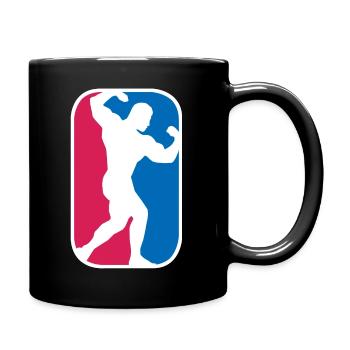 Bodybuilder Gym Muskeln Pose lustige Geschenk - Tasse einfarbig - Schwarz - Rechts