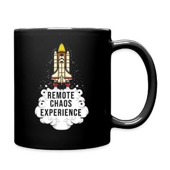 Entferntes Chaos erleben - Tasse einfarbig - Schwarz - Rechts