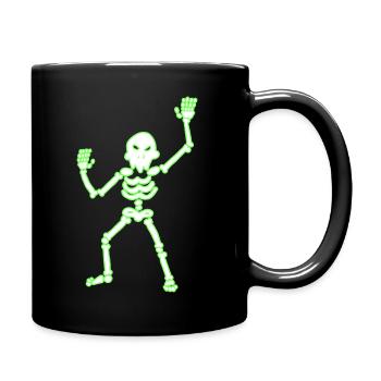 Skelett - Tasse einfarbig - Schwarz - Rechts