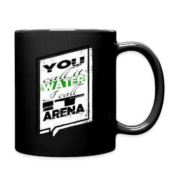 Natation drôle Citation de vélo génial - Mug uni - noir - Droite