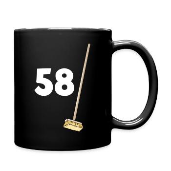58 Brooms Birthday 58 Years Funny Gift - Full Colour Mug - black - Right