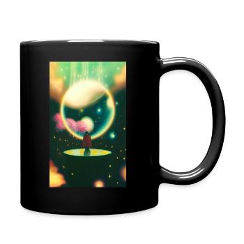 Universum - Tasse einfarbig - Schwarz - Rechts