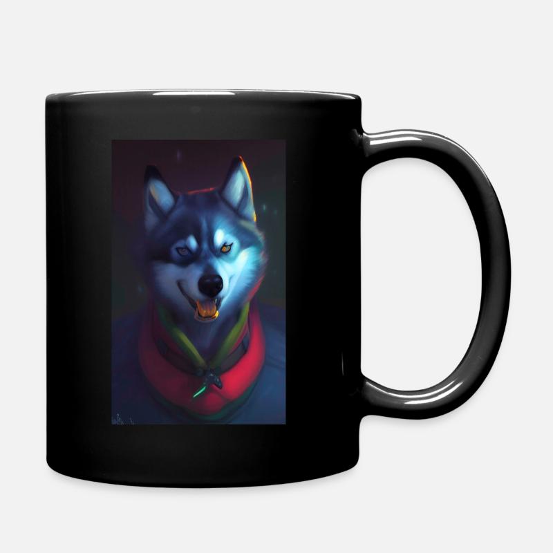 Husky - Tasse einfarbig - Schwarz