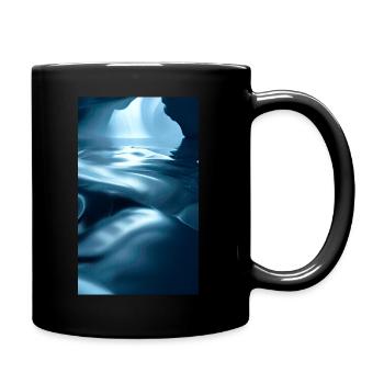 Dream Blue Water Art River - Full Colour Mug - black - Right
