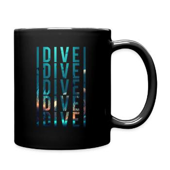 Dive - Taucher shirt - Tauchen, Snorkeln idee - Full Colour Mug - black - Right