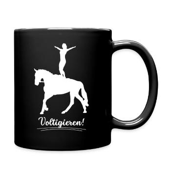 Voltigieren - Tasse einfarbig - Schwarz - Rechts