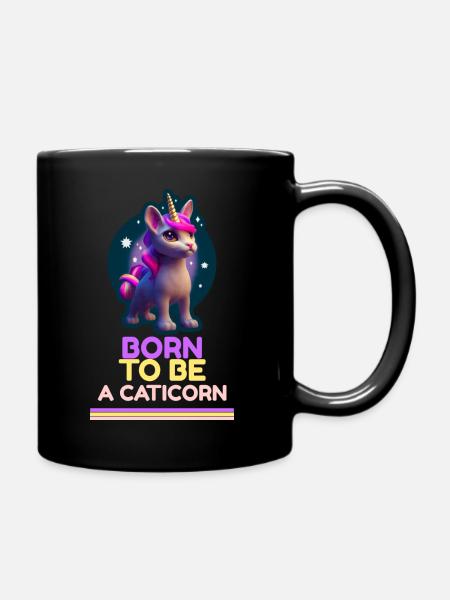 Caticorn - Full Colour Mug - black