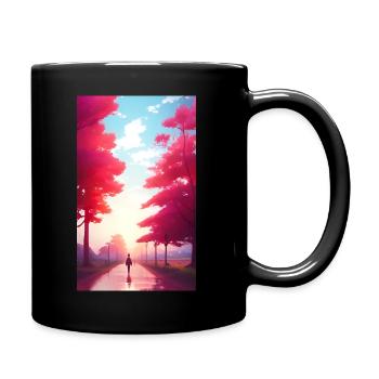 Red Woods - Tasse einfarbig - Schwarz - Rechts