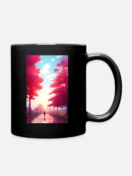 Red Woods - Tasse einfarbig - Schwarz
