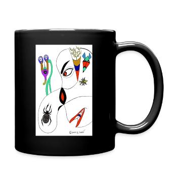 M Burns Kopf Spinne - Tasse einfarbig - Schwarz - Rechts