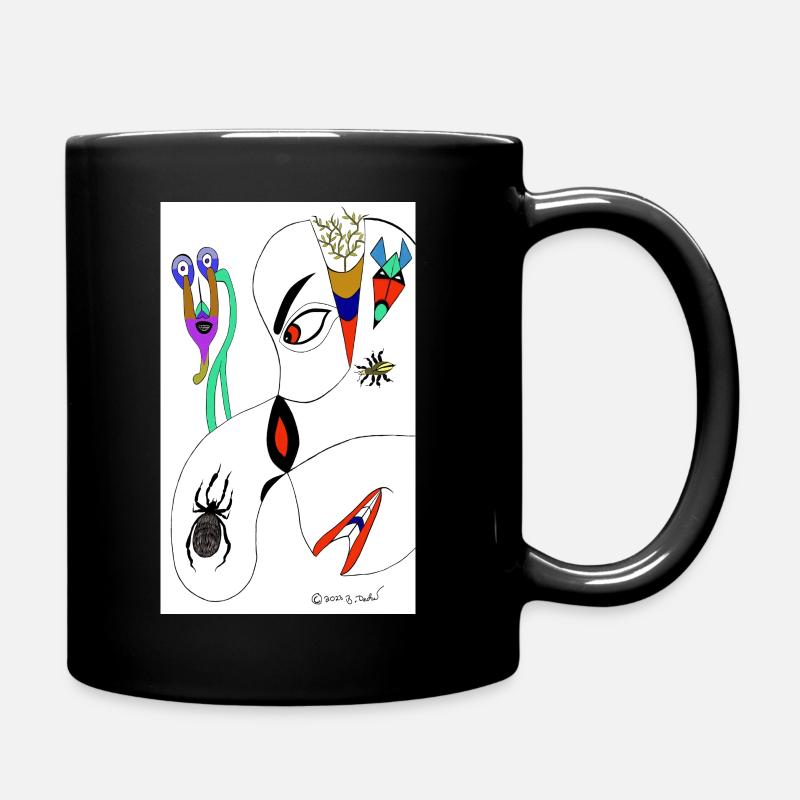 M Burns Kopf Spinne - Tasse einfarbig - Schwarz