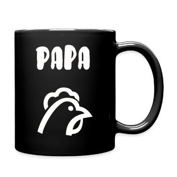 Papa poule - Mug uni - noir - Droite