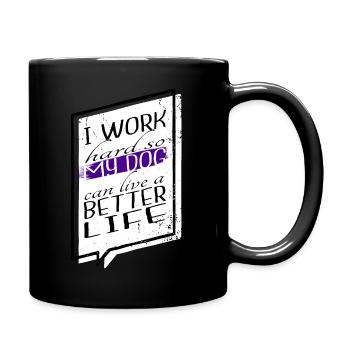 gift idea rescue humor beagle love mammal - Tasse einfarbig - Schwarz - Rechts