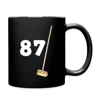 87 balais anniversaire humour papy et mamie - Mug uni - noir - Droite