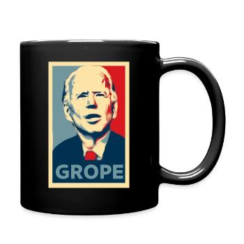 Joe Biden Grope - Political Campaign Poster - Full Colour Mug - black - Right