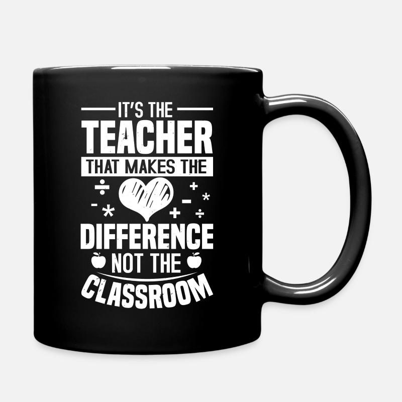 IT S THE TEACHER THAT MAKES THE DIFFERENCE NO THE - Full Colour Mug - black