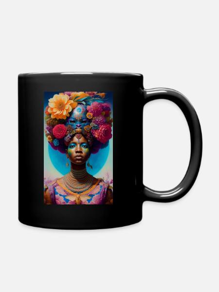 afroflora - Mug uni - noir