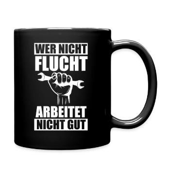 Auto Schrauber KFZ Mechaniker Automechaniker - Tasse einfarbig - Schwarz - Rechts