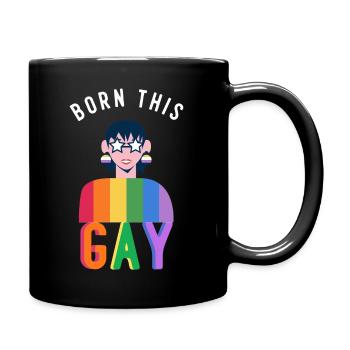Né ce gay! Design LGBTQ+! Gang queer! - Mug uni - noir - Droite