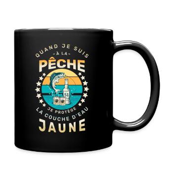 Apéro à la Pêche - Pêcheur Amateur de Pastis - Mug uni - noir - Droite
