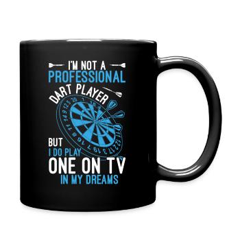 Citation amusante de Dart - Je ne suis pas un professionnel - Mug uni - noir - Droite
