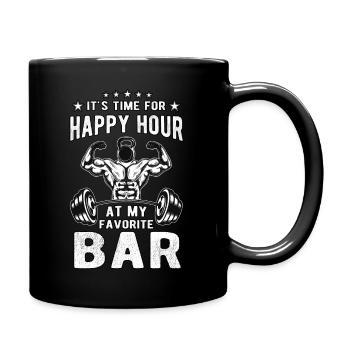 It's time for Happy Hour at my favorite bar - Full Colour Mug - black - Right